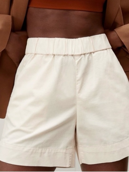 Everlane Pants - Everlane Organic Cotton The Easy Short Size 14 Cream Minimalist Casual